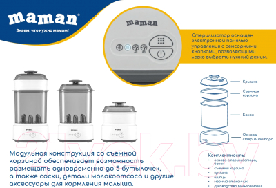 Стерилизатор для бутылочек Maman LS-B303