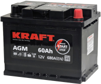 Автомобильный аккумулятор KrafT AGM 60 R / AGM-L2 (60 А/ч) - 