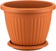 Кашпо Serinova №8 с поддоном 20-KSG808101-200100 (терракотовый) - 