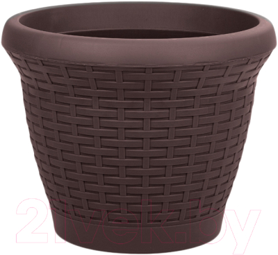 Кашпо Serinova Rattan №2 / 20-HS0211102-200100 (антрацит)