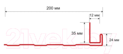Изображение товара J-фаска Технониколь 081734 (3м, жасмин)