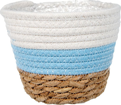 Кашпо Natural House Намибия 155x155x135 / Lishan-05 XS (натуральный/голубой/белый) -
