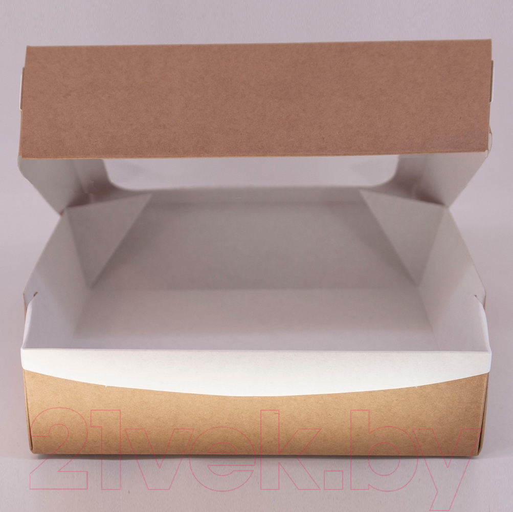 Набор коробок упаковочных для еды Gecko С окном 1555мл 200x200x50мм