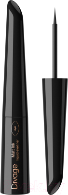 Подводка для глаз жидкая Divage Matt Ink Liquid Eyeliner 01 Черный (8мл)