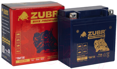 Мотоаккумулятор Zubr Bike Premium L+ / YB9-BS (10 А/ч)