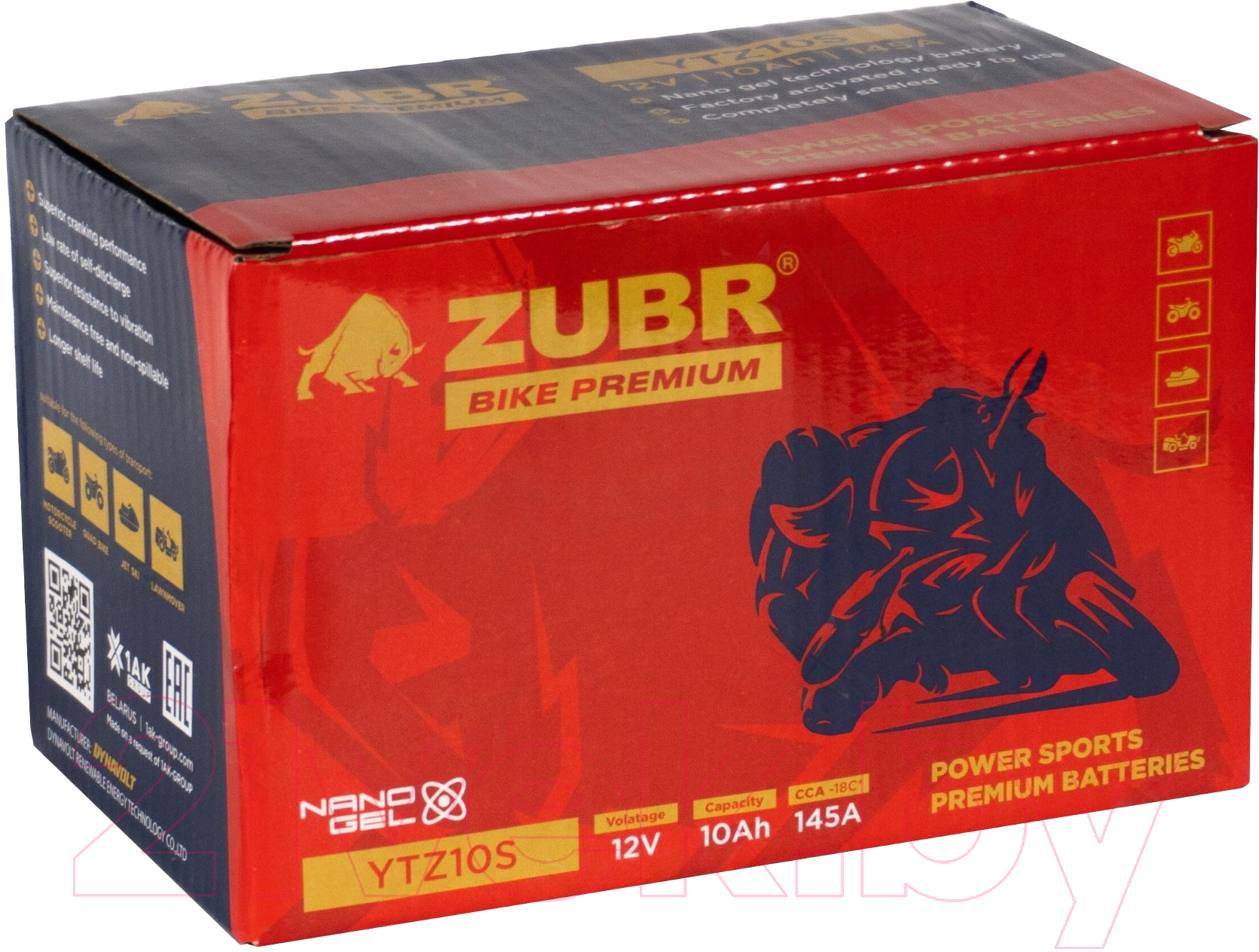 Мотоаккумулятор Zubr Bike Premium L+ / YTZ10S