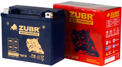 Мотоаккумулятор Zubr Bike Premium R+ / YT20L-4 (20 А/ч)