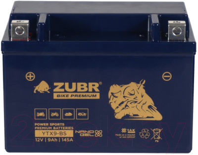 Мотоаккумулятор Zubr Bike Premium L+ / YTX9-BS (9 А/ч)