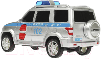 Автомобиль игрушечный Технопарк Uaz Патриот Полиция / PATRIOTBLACK-15PLPOL-SL