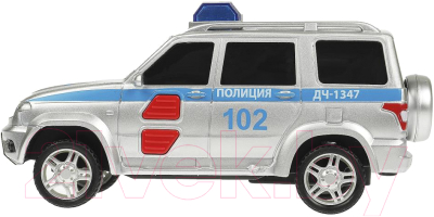 Автомобиль игрушечный Технопарк Uaz Патриот Полиция / PATRIOTBLACK-15PLPOL-SL