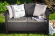Миниатюра изображения товара Диван садовый Keter Corfu II Love Seat / 258946 (коричневый)