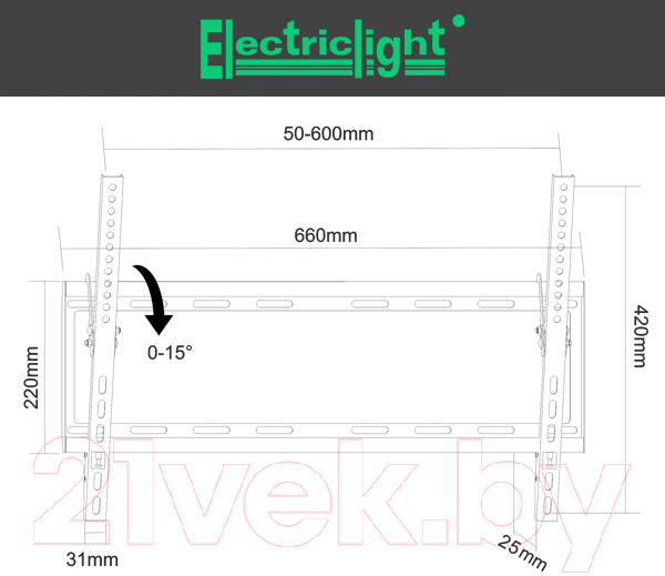 Кронштейн для телевизора Electric Light КБ-01-95 (черный) — фото 3