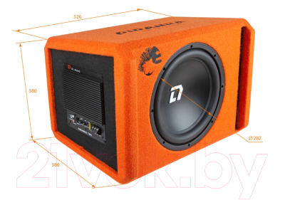 Корпусной активный сабвуфер DL Audio Piranha 12A V2 (черный)