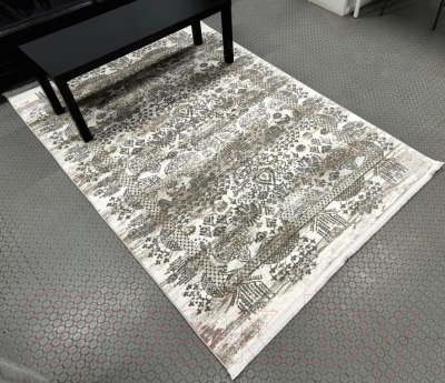 Коврик Radjab Carpet Валенсия Прямоугольник S172A / 11340RK (0.8x1.5, Cream/Grey)