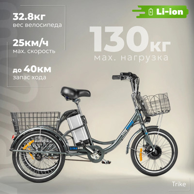 Электровелосипед MyWay Trike 500 20 (15, графитовый, матовый) - 