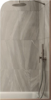 Стеклянная шторка для ванны MaybahGlass MGV-135-2у (бронзовое стекло/бронзовый) - 