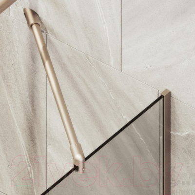 Стеклянная шторка для ванны MaybahGlass MGV-135-2у (бронзовое стекло/бронзовый)