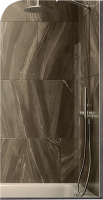 Стеклянная шторка для ванны MaybahGlass MGV-127-5у (бронзовое стекло/хром матовый) - 