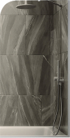 Стеклянная шторка для ванны MaybahGlass MGV-135-1у (бронзовое стекло/белый матовый) - 