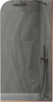 Стеклянная шторка для ванны MaybahGlass MGV-128-2у (графитовое стекло/бронзовый) - 