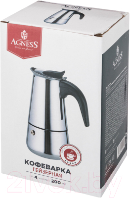 Гейзерная кофеварка Agness 944-002