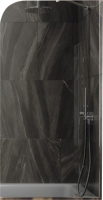 Стеклянная шторка для ванны MaybahGlass MGV-134-4у (графитовое стекло/хром глянцевый) - 