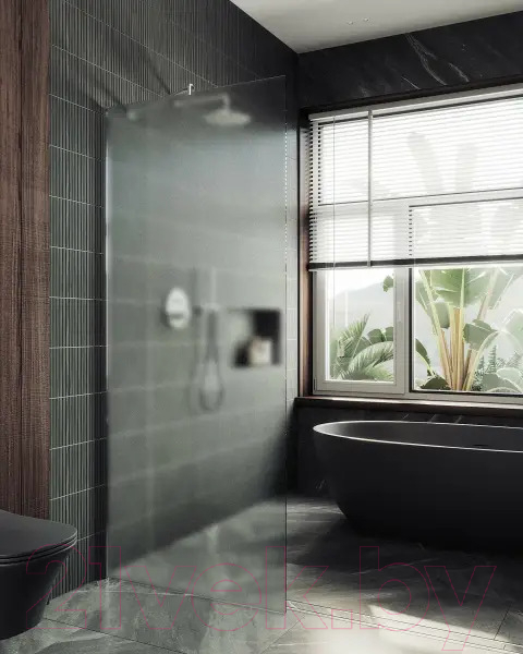 Душевая стенка MaybahGlass 195x69 / MGD-706-5у (сатин стекло/хром матовый) — фото 4