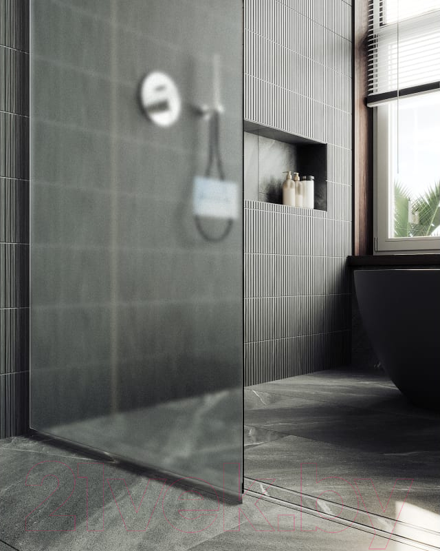 Душевая стенка MaybahGlass 195x69 / MGD-706-5у (сатин стекло/хром матовый) — фото 3