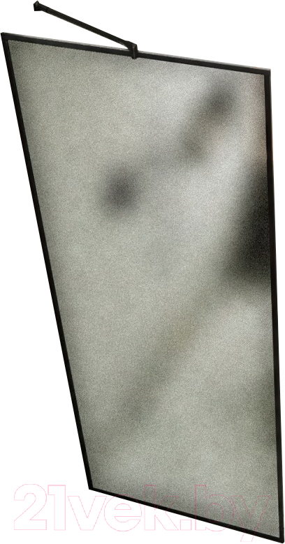 Душевая стенка MaybahGlass 195x69 / MGD-821-6 (сатин стекло/черный) — фото 1