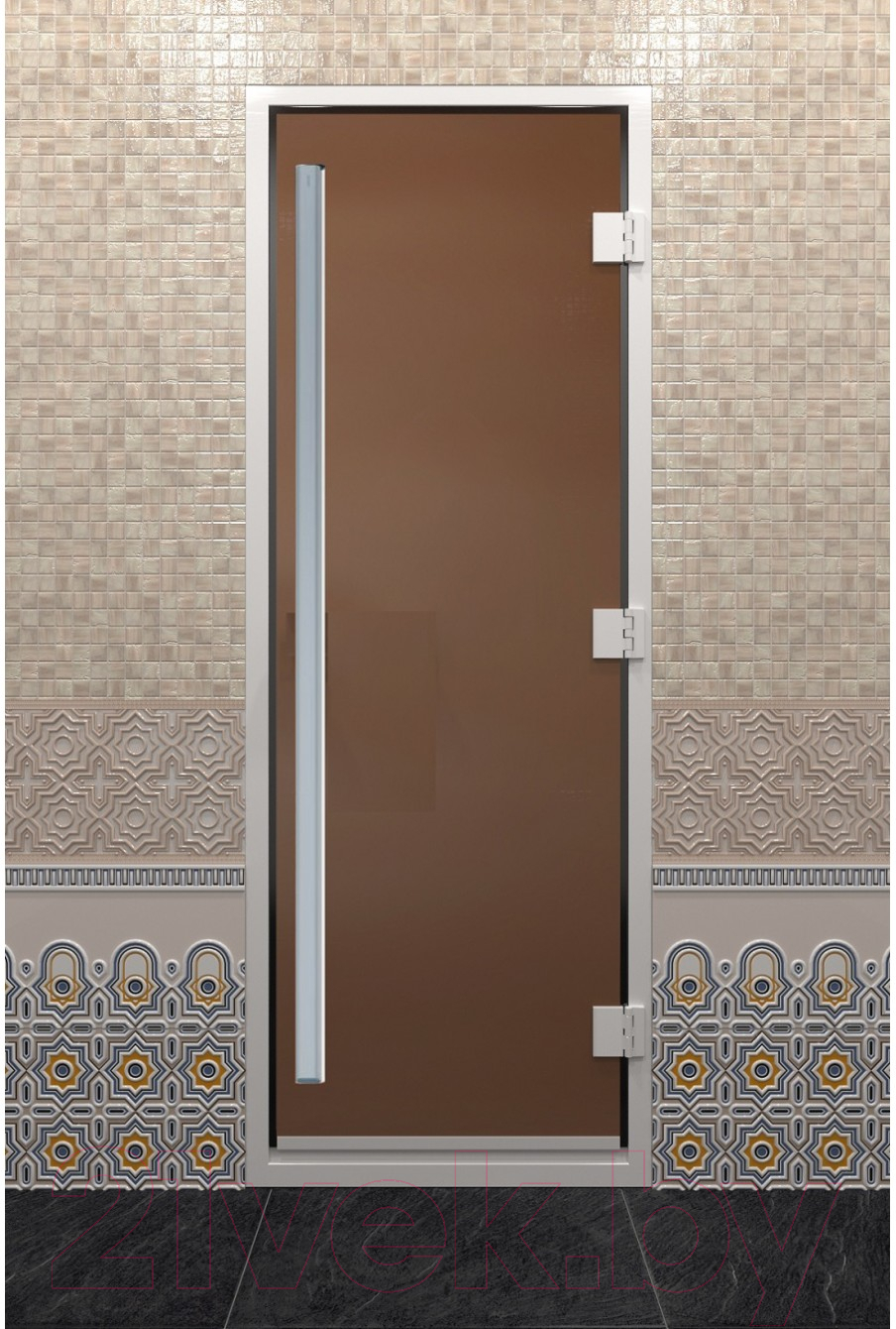 Стеклянная дверь для бани/сауны Doorwood Хамам Престиж 131x189 / DW03346