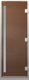 Стеклянная дверь для бани/сауны Doorwood Хамам Престиж 131x189 / DW03346 (бронза матовый) - 