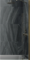 Стеклянная шторка для ванны MaybahGlass MGV-252-3ш (графитовое стекло/золотой) - 