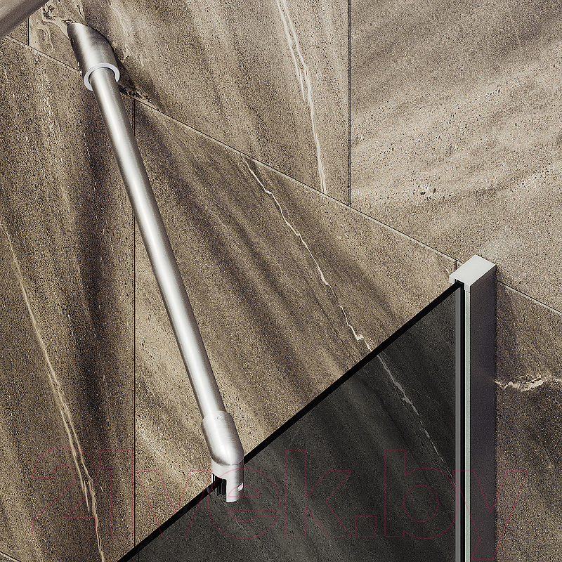 Стеклянная шторка для ванны MaybahGlass MGV-252-5ш (графитовое стекло/хром матовый) — фото 6