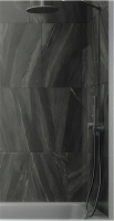 Стеклянная шторка для ванны MaybahGlass MGV-252-1ш (графитовое стекло/белый матовый) - 