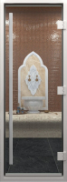 Стеклянная дверь для бани/сауны Doorwood Хамам Престиж 151x199 / DW03616 (прозрачный) - 