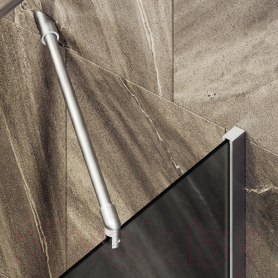 Стеклянная шторка для ванны MaybahGlass MGV-251-5ш (графитовое матовое стекло/хром матовый)