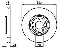 Тормозной диск Bosch 0986479076 -