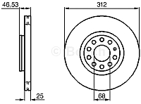 Тормозной диск Bosch 0986479057 -