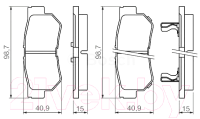 

Тормозные колодки Bosch, 0986494417