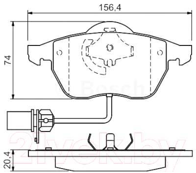 

Тормозные колодки Bosch, 0986424482