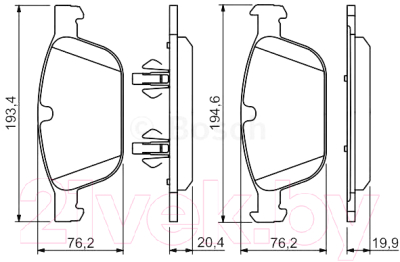 

Тормозные колодки Bosch, 0986494305