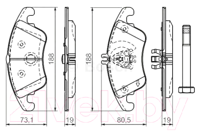 

Тормозные колодки Bosch, 0986494263