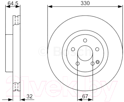 

Тормозной диск Bosch, 0986479332