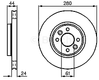 Тормозной диск Bosch 0986478590 - 