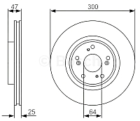Тормозной диск Bosch 0986479R24 - 