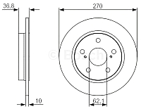 Тормозной диск Bosch 0986479S64 - 