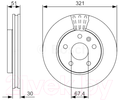 

Тормозной диск Bosch, 0986479544