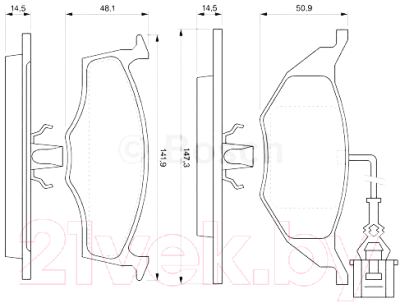 

Тормозные колодки Bosch, 0986424632