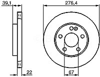 Тормозной диск Bosch 0986479186 - 