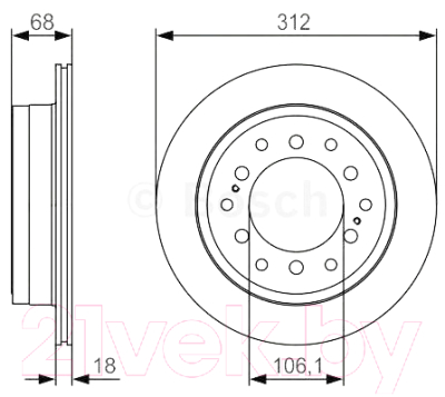 

Тормозной диск Bosch, 0986479S36